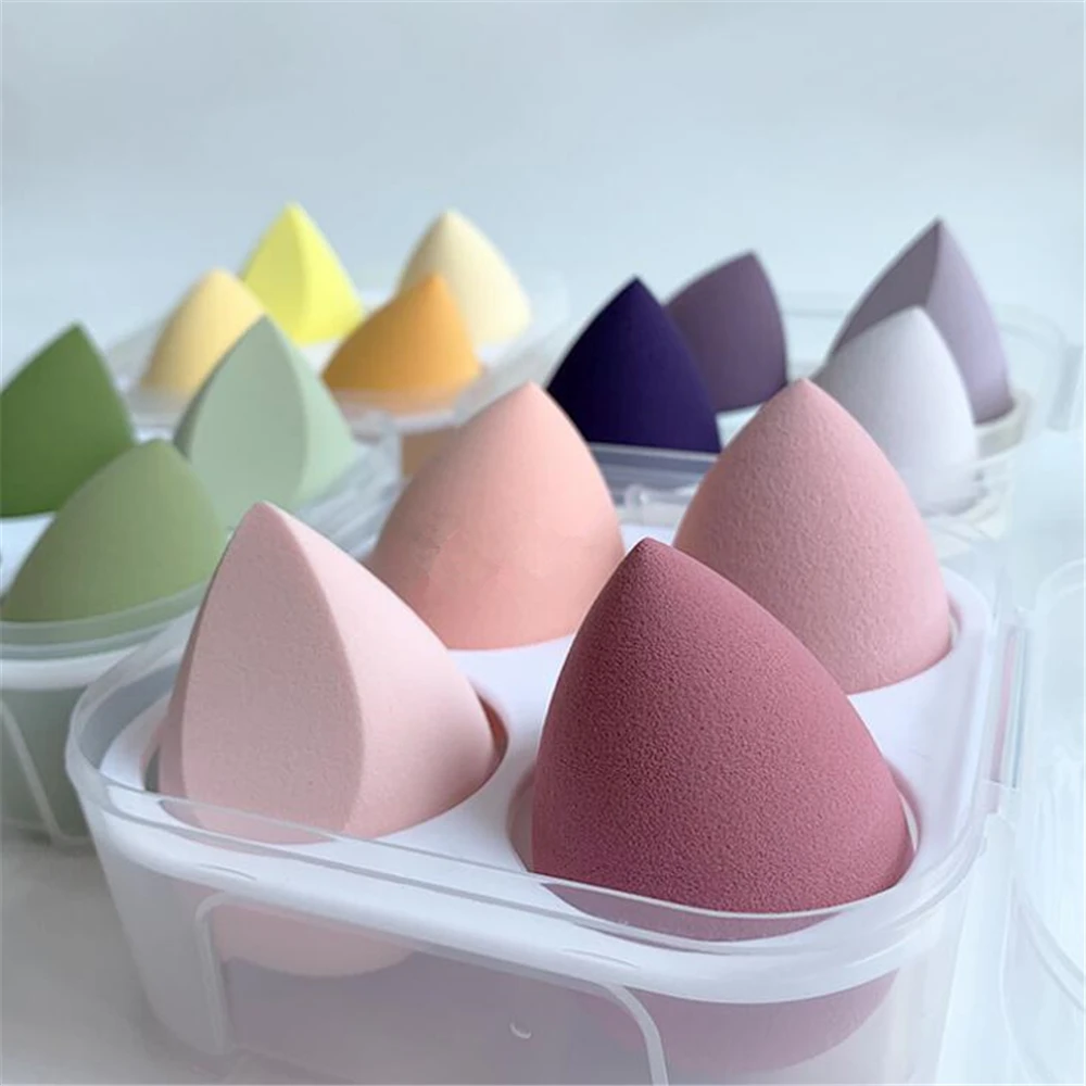 

4Pc Cosmetic Puff Powder Smooth Women's Makeup Foundation Sponge Beauty Make Up Tools & Accessories Water Drop Blending Shape