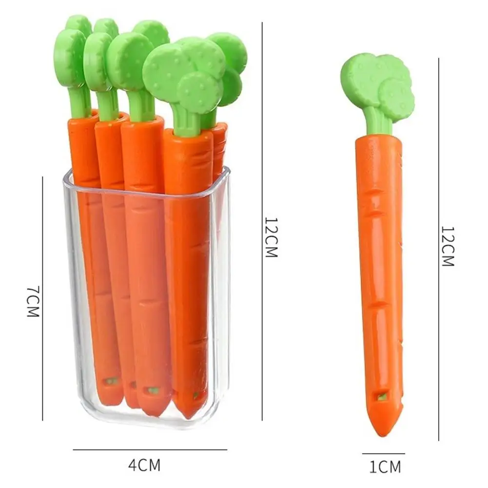 

5pcs/set Carrot Shape Food Bag Sealing Clip Fresh-keeping Clamp Sealer For Food