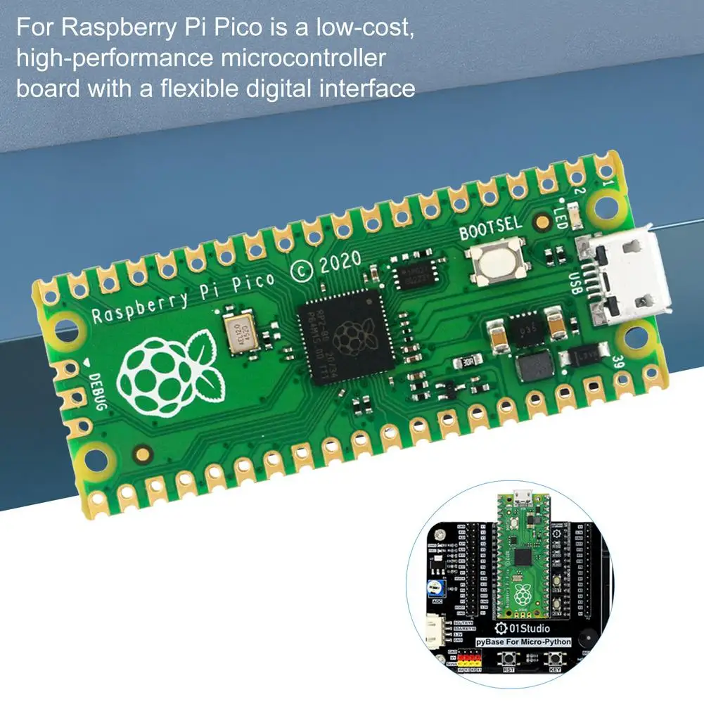 

For Raspberry Pi Pico Microcontroller Development Board RP2040 Dual-core ARM Cortex M0+ Processor 133 MHz Operating Frequency