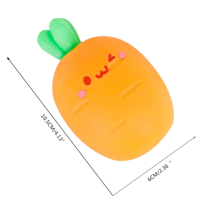 

Funny Gadget Vent Fidget Toy Children Funny Carrot Shape Weird Squeeze Toy Durable for Children Vent Fidget Toy Kids