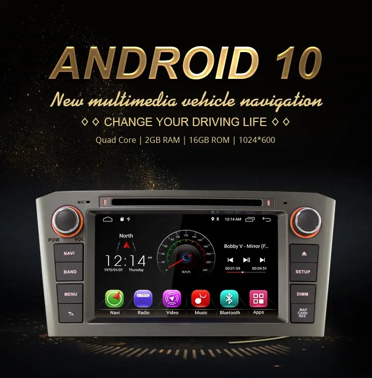 JDASTON Android 10 автомобильный мультимедийный плеер для Toyota Avensis/T25 2003-2008 2 Din Автомобильный Радио gps Навигация DVD CD ips стерео wifi