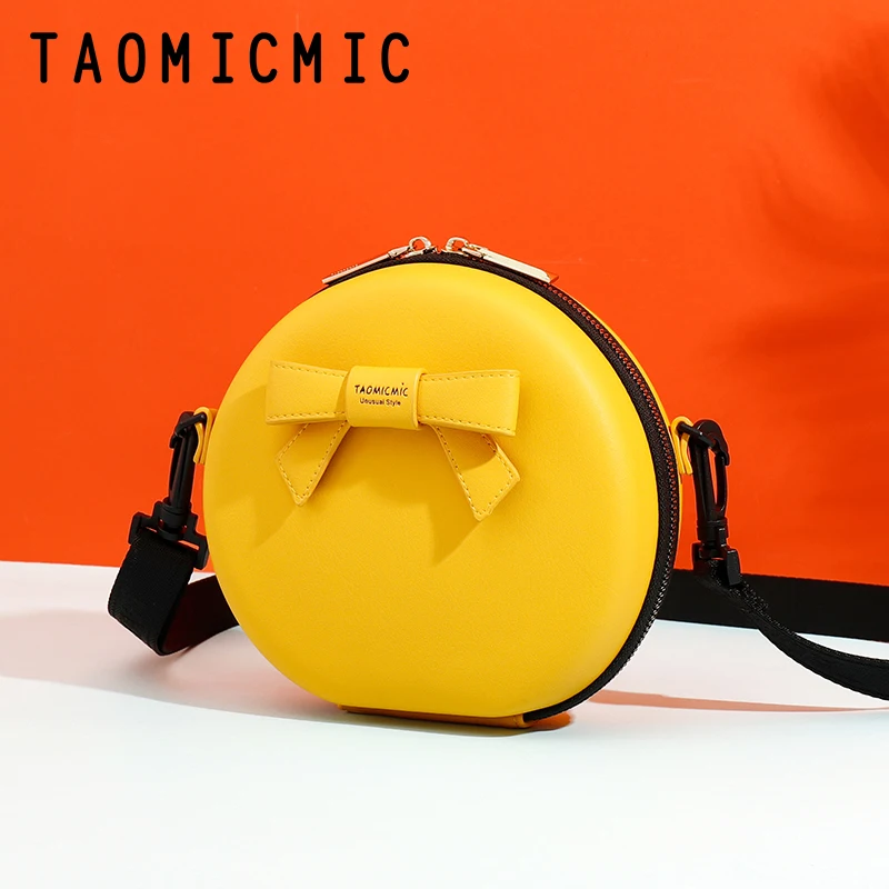 

Small Crossbody Bag Elegant Bowknot Round Shoulder Bag Travel Satchel Handbag for Women and Girls