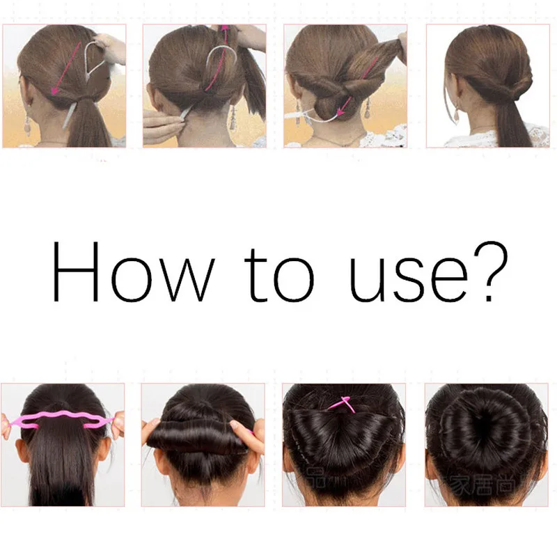 4 шт. пластиковые инструменты для укладки конского хвоста заколка волос гребень