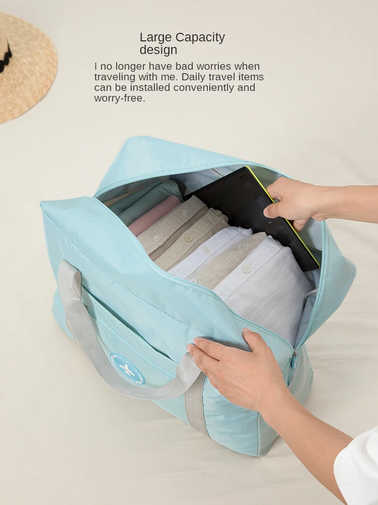 Large Capacity Travel Bag Women's Foldable Luggage Pregnant Woman's Bag Storage Bag Short Distance Trolley Bag