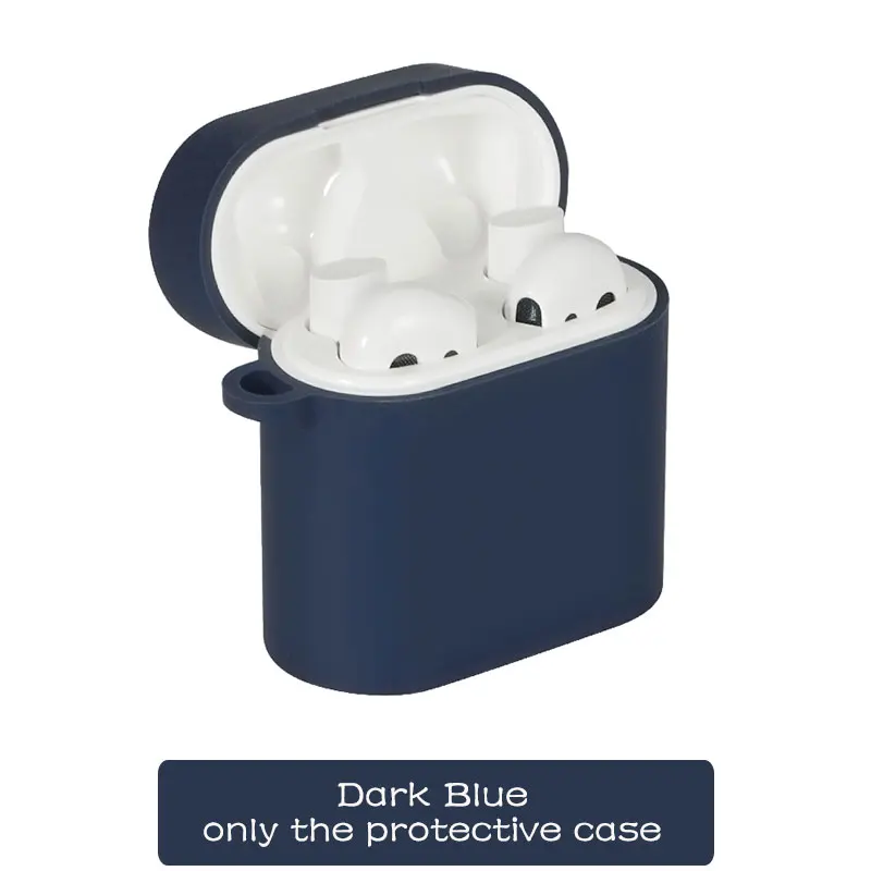 Dark Blue Силиконовый чехол для Xiaomi Airdots Pro 2 Беспроводная bluetooth-гарнитура защитный чехол с карабином rotection чехол для Air 2 - Цвет: Dark Blue
