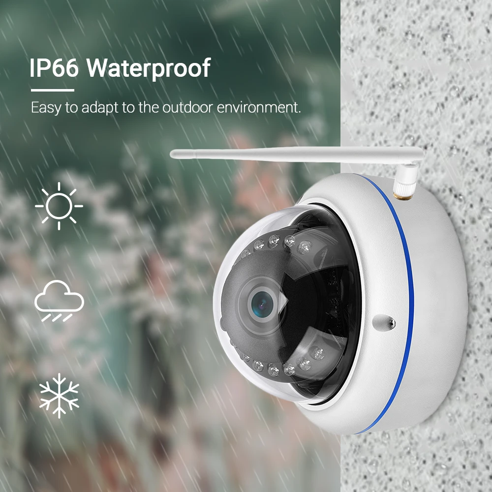 

5MP Wifi Camera iCSee ONVIF Wired Wireless IP Camera Vandal-proof Waterproof Outdoor Camera Audio Record RTSP Xmeye Cloud