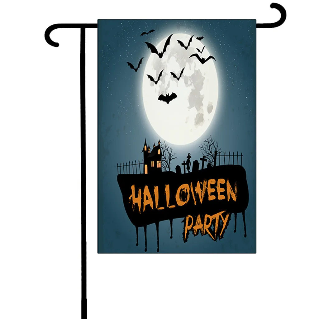 Забавный двухсторонний 3D флаг на Хэллоуин домика и Садовый флаги вечерние НКИ
