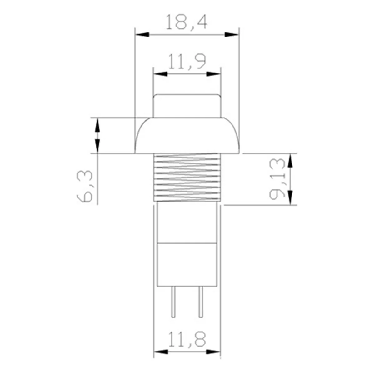 1PC PBS-11A PBS-11B 12mm self-locking Self-Recovery Plastic Push Button Switch momentary 3A 250V AC 2PIN 6Color | Обустройство дома