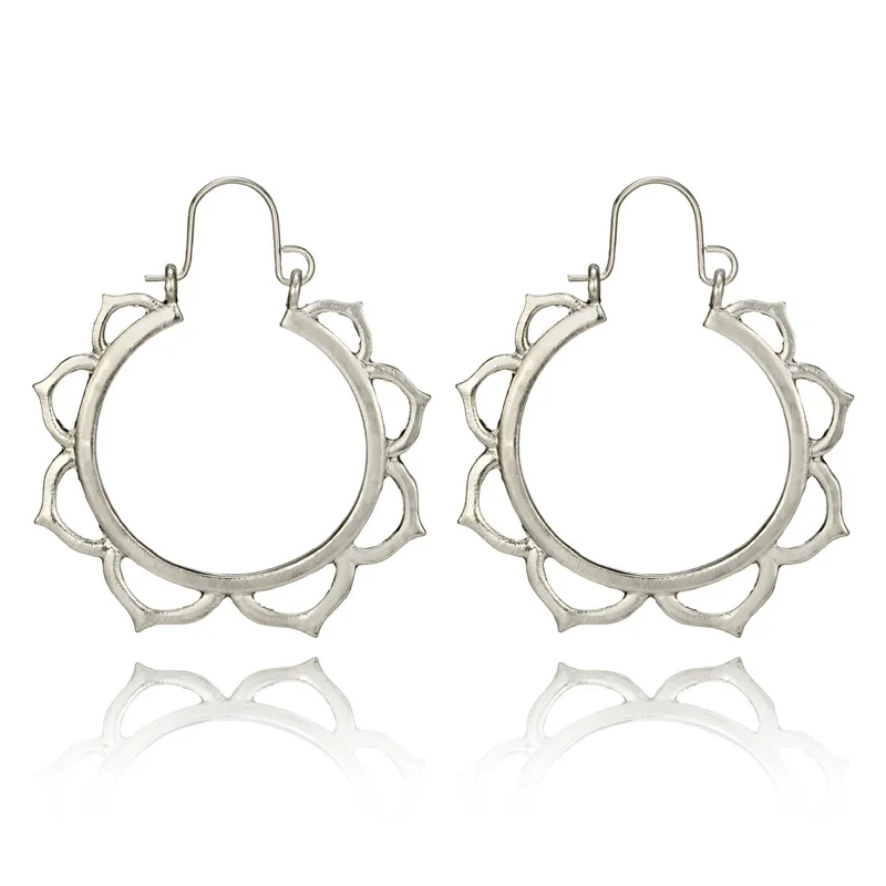 Серьги-подвески docona в богемном стиле с цветком лотоса для женщин и девушек