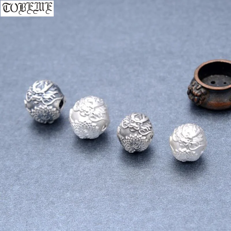 3D 100% 999 серебряный дракон бисер серебро счастливый Дракон энергия ювелирные
