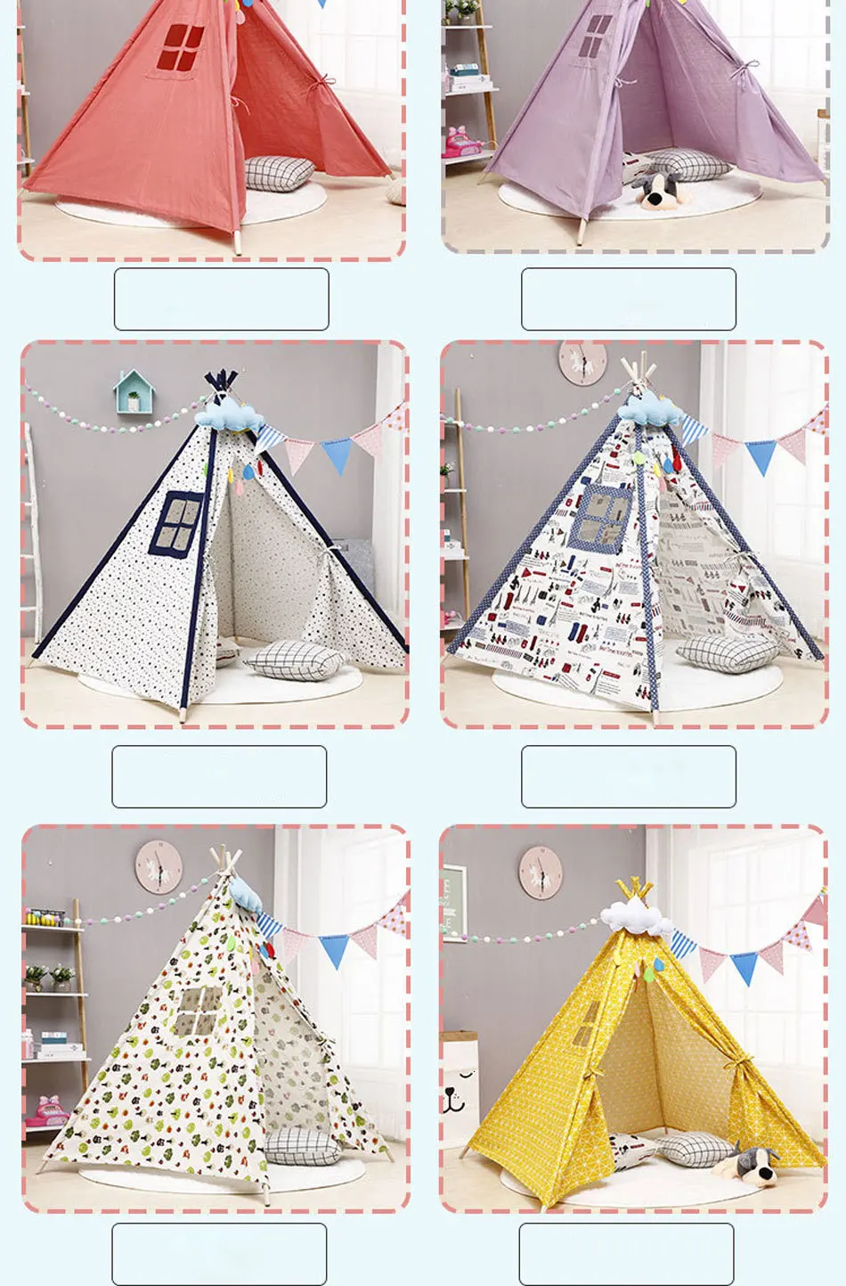 11 типов большая палатка teepee хлопковая парусиновая детская палатка детский игровой дом для девочек Wigwam игровой дом Индия палатка-вигвам Декор для комнаты