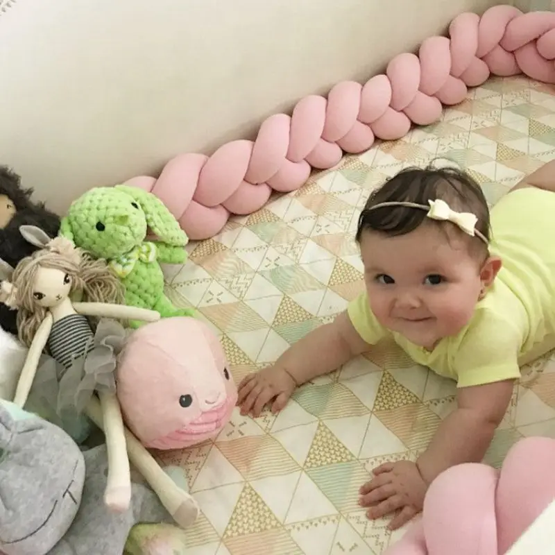 Защита на Кроватку Новорожденного детская кроватка завязанная плетеная