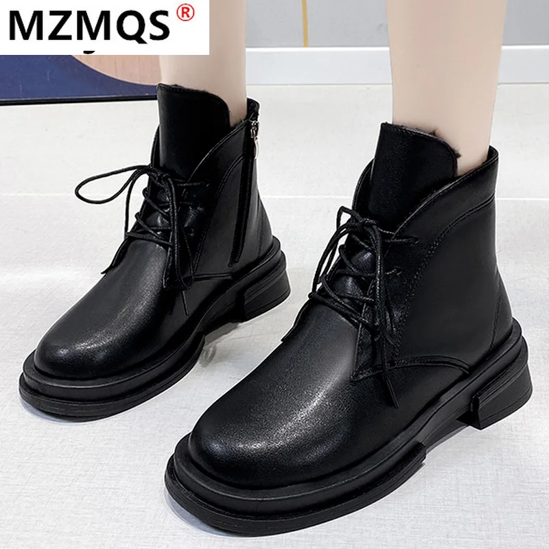 

Новинка осени 2021, модные женские Ботинки Martin на платформе, легкие удобные женские повседневные ботинки на шнуровке и молнии