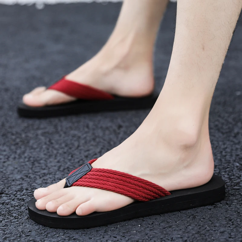 

Flip Flops Man 2020 Men Slippers Shoes Summer High Quality Outdoor Beach Sandals Anti-Slip Zapatos Hombre Casual Shoes