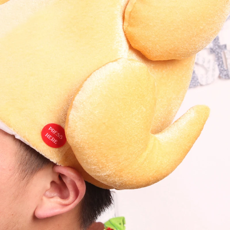 Рождественская электрическая шапка с ушами индейки/оленя игрушка подарок