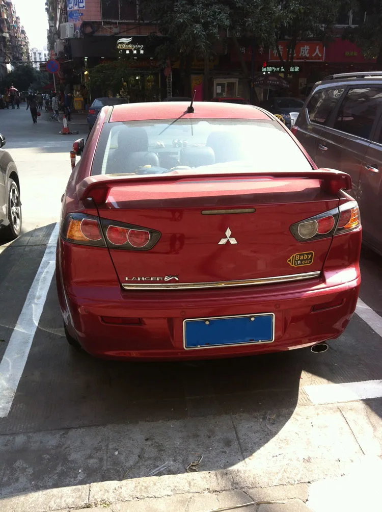 Для Mitsubishi LANCER спойлер 2009 2015 Lancer Спорт Высокое качество ABS Материал заднее крыло