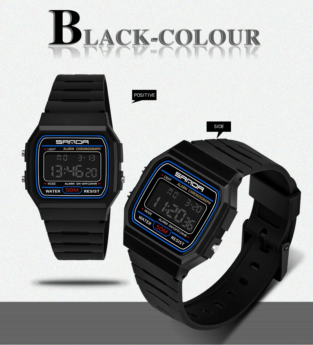 SANDA Kids Watches Anti-Shock 5Bar Waterproof Outdoor Sport Children Watches Fashion Digital Watch Relogio Masculino