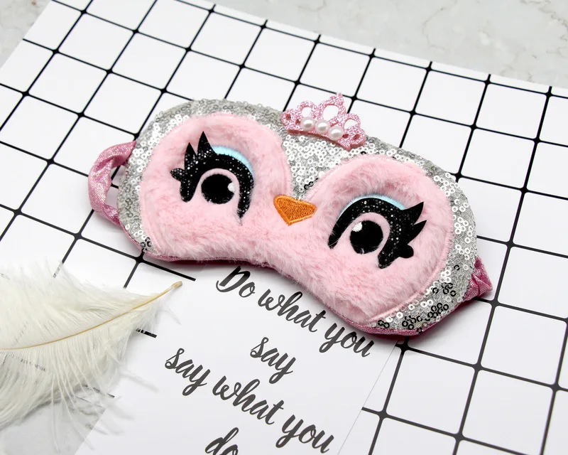 1 шт. мультяшная плюшевая маска для сна накладка на глаза в виде совы накладки