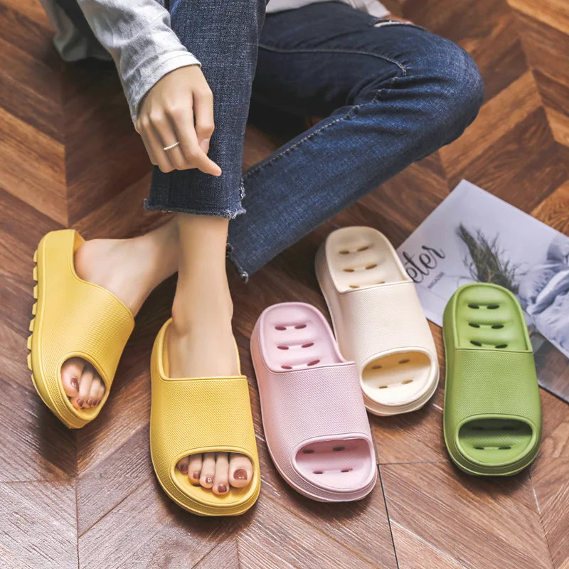 

House Slippers for Women Bathroom Slippers for Mens and Womens Summer Soft Bottom Home Indoor Non-slip EVA Bath Platform Sandals