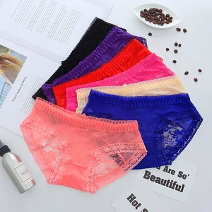 CU017 Transparent Women Lingerie Lace Underwear Seamless Female Sexy Panties Hot Sale Knickers Breathable Briefs