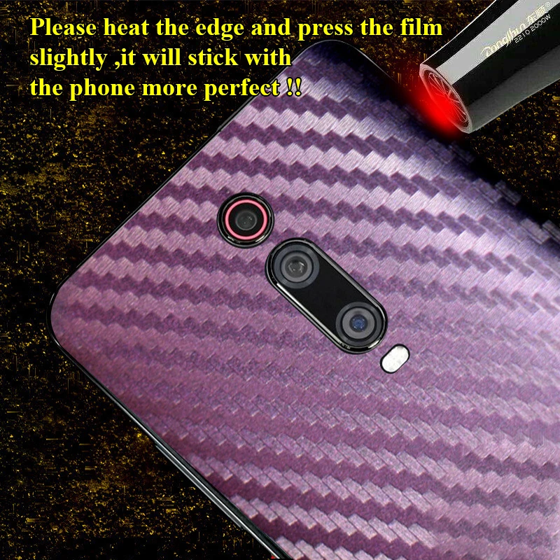 Для Xiao mi Red mi K20/K20Pro/mi 9 T/9 T Pro 6,3" 3D градиентное углеродное волокно полное заднее покрытие наклейка защитная пленка