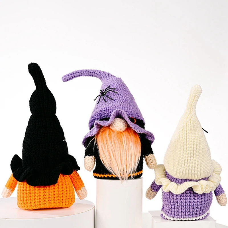 

Хэллоуин гном волшебник паук шведский плюшевый ручной работы фермерский кухонный многоярусный поднос украшение оптовая продажа