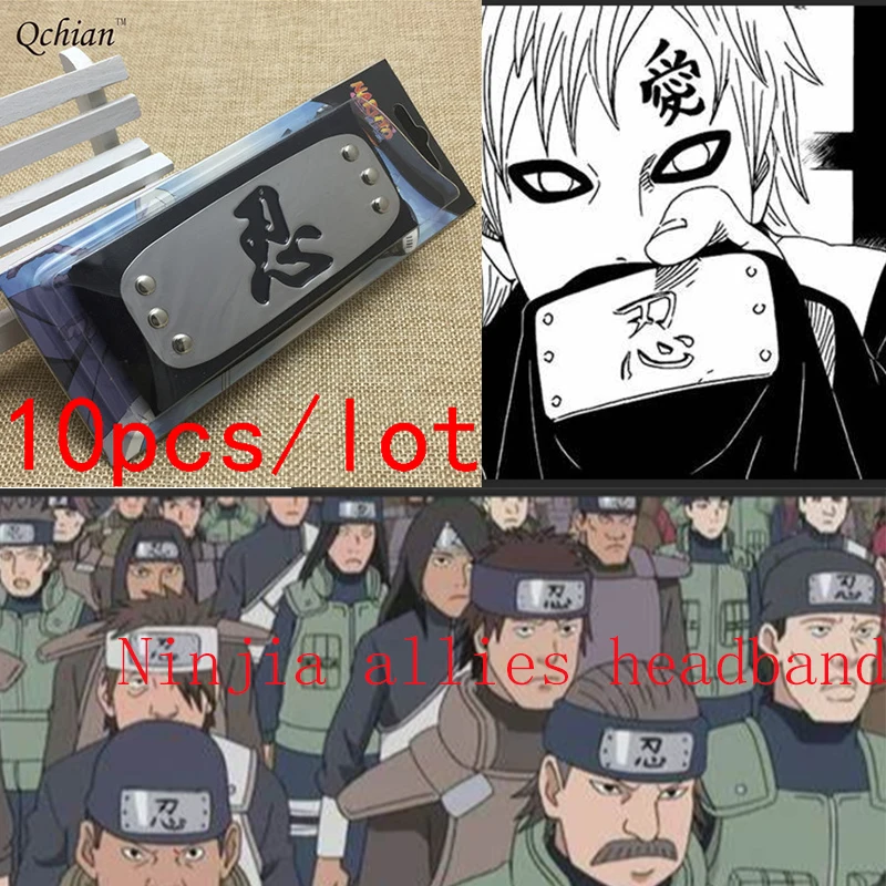 40 шт. 10 шт. 20 шт. аниме повязка Naruto Leaf деревенская Учиха Какаши Сасори Гаара нинцзя алинии косплей подарок костюм аксессуары
