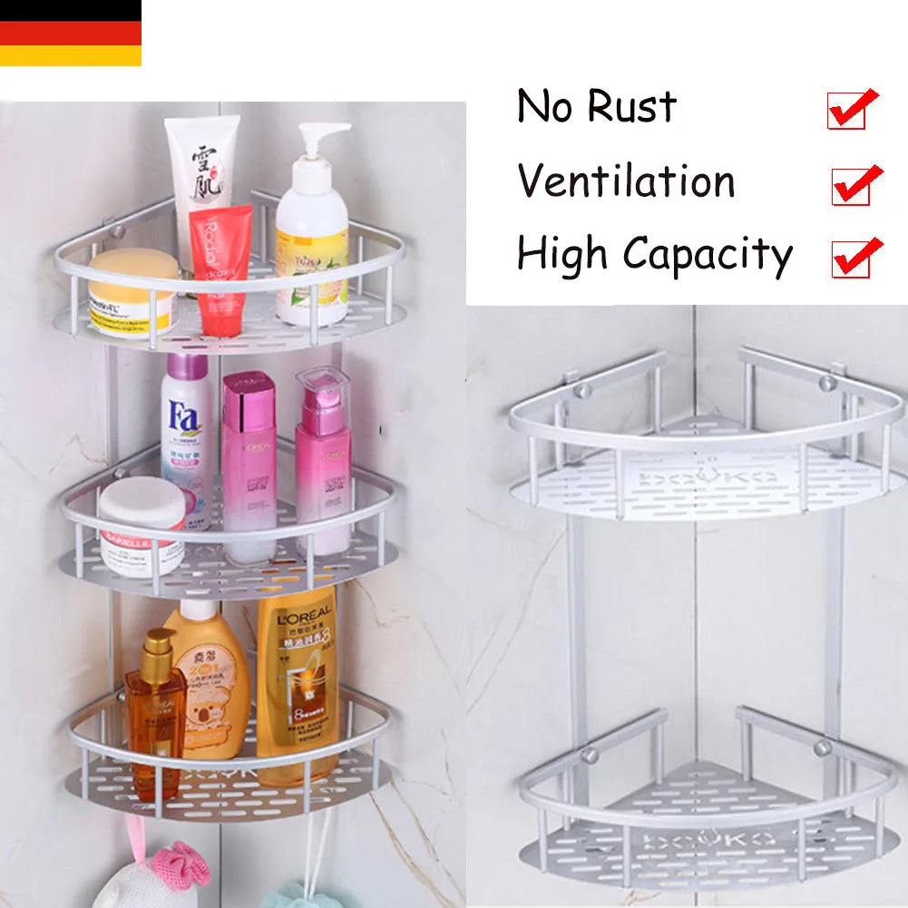 2/3 уровневый алюминиевый угловой держатель для хранения полки ванной шампуня