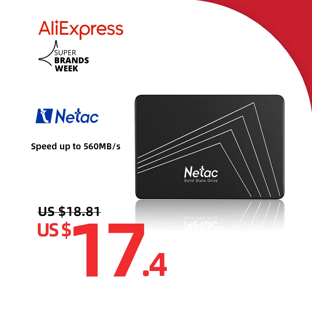 Внутренний твердотельный накопитель Netac ssd 1 ТБ 240 ГБ 2 5 дюйма SATA 120 480 500 Гб 128 256 512