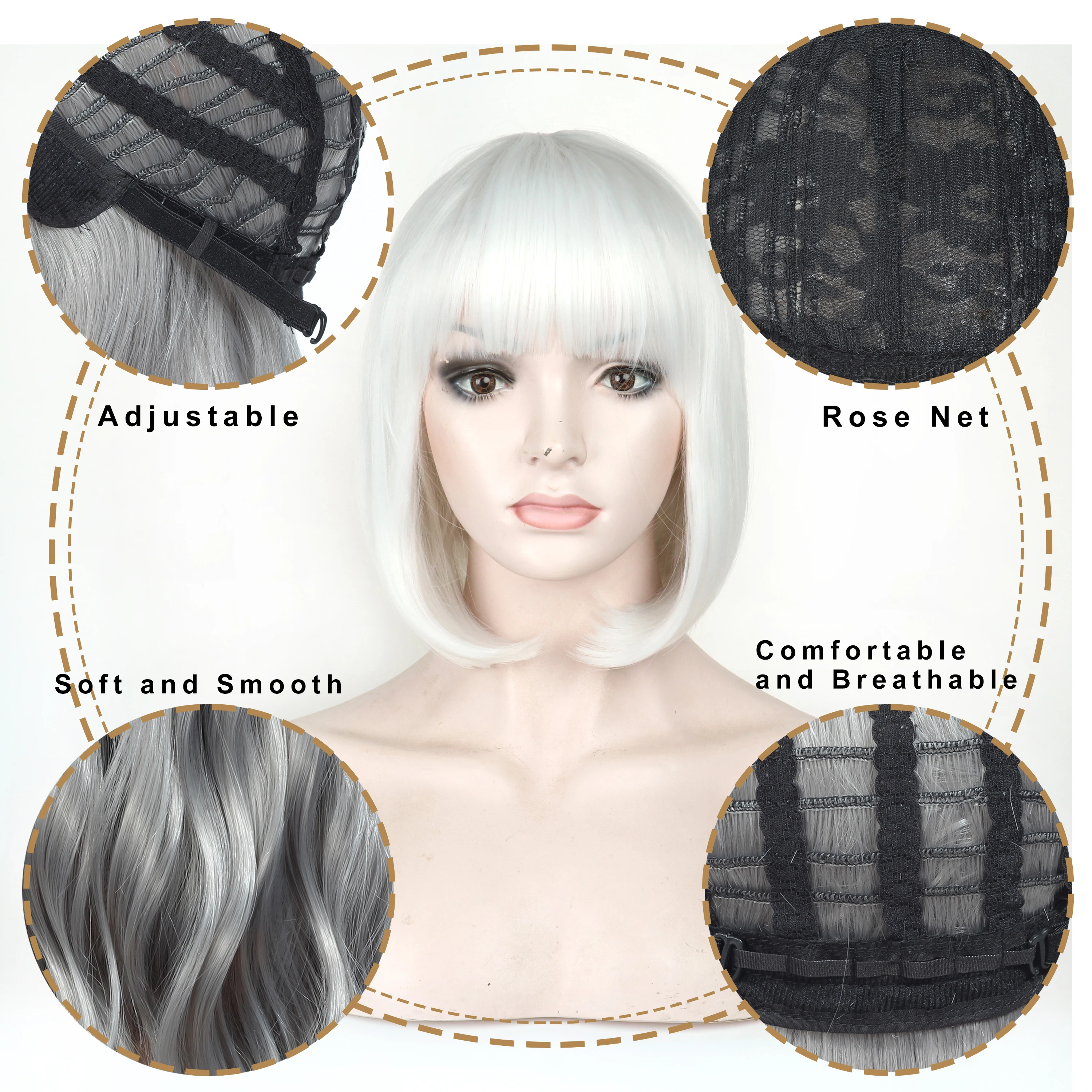 Короткий синтетический парик Chorliss с челкой 10 дюймов женские парики для