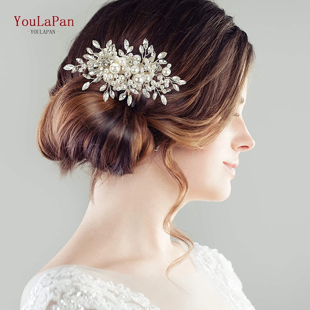TOPQUEEN смешанный стиль украшение для волос свадебная расческа аксессуары невесты