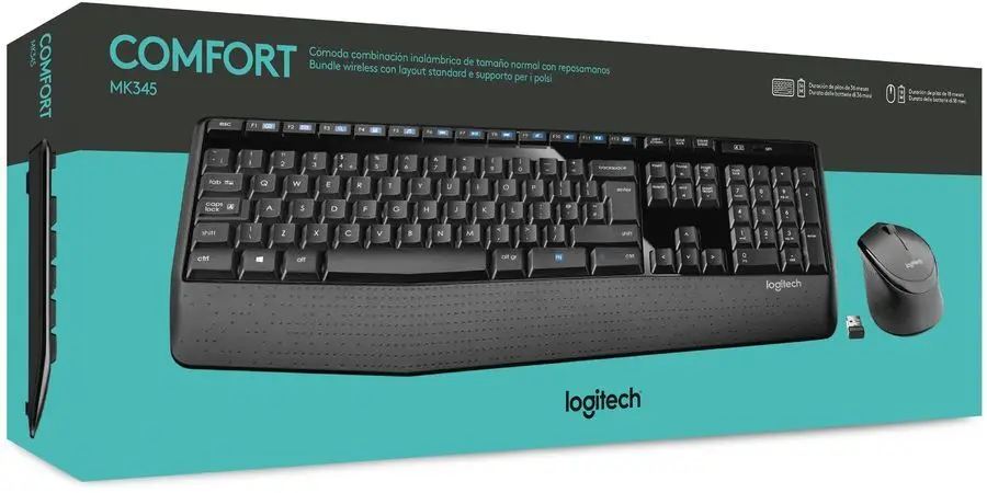 Клавиатура + мышь Logitech Wireless Combo MK345 Black USB (920 008534)|Клавиатуры| |