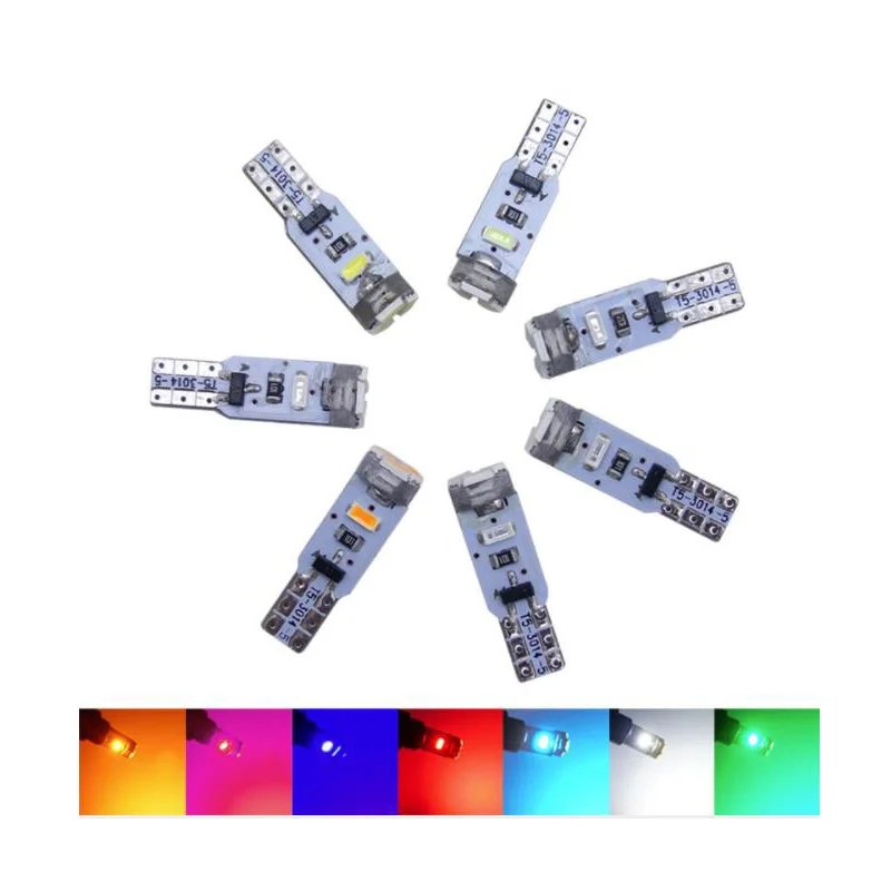 

100 x T5 3014 5SMD светодиодный 1 Вт светодиодные лампы для автомобилей мотоциклов подсветка приборной панели, белый, красный, синий, зеленый, желты...