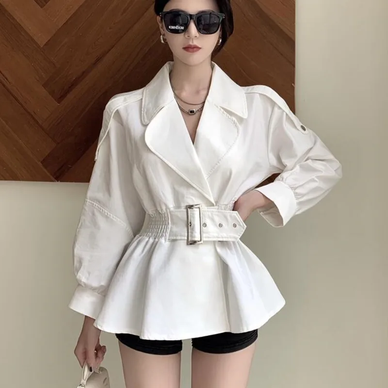 

Весна-осень, корейская мода, офисный тонкий костюм, куртка, Женское пальто с длинным рукавом, женская повседневная женская верхняя одежда