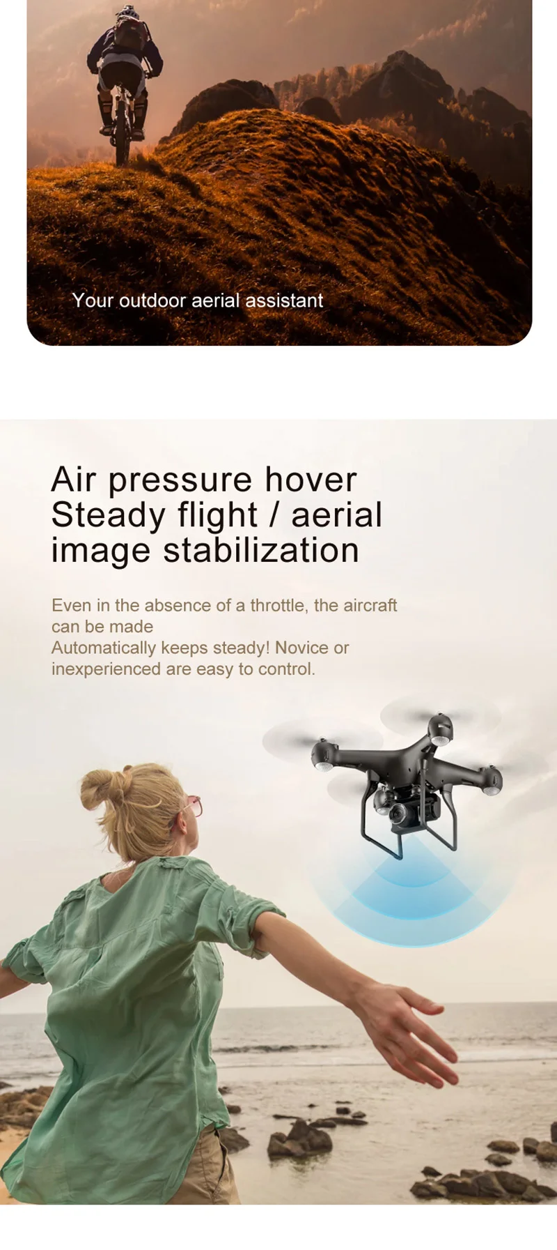 Радиоуправляемый Дрон ESC камера HD 4K wifi FPV высота удержания Квадрокоптер, Дрон Безголовый режим беспилотник selife пульт дистанционного управления Вертолет Самолет
