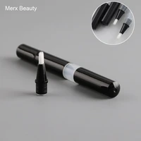 50pcs 2 5ml black plastic twist pen portable cosmetic pen with multiple brush head used lip gloss tube dial up pen merx beauty