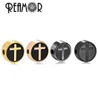 Круглые бусины с золотым покрытием REAMOR, круглые бусины-разделители из нержавеющей стали 316l для самостоятельного изготовления браслетов, украшений