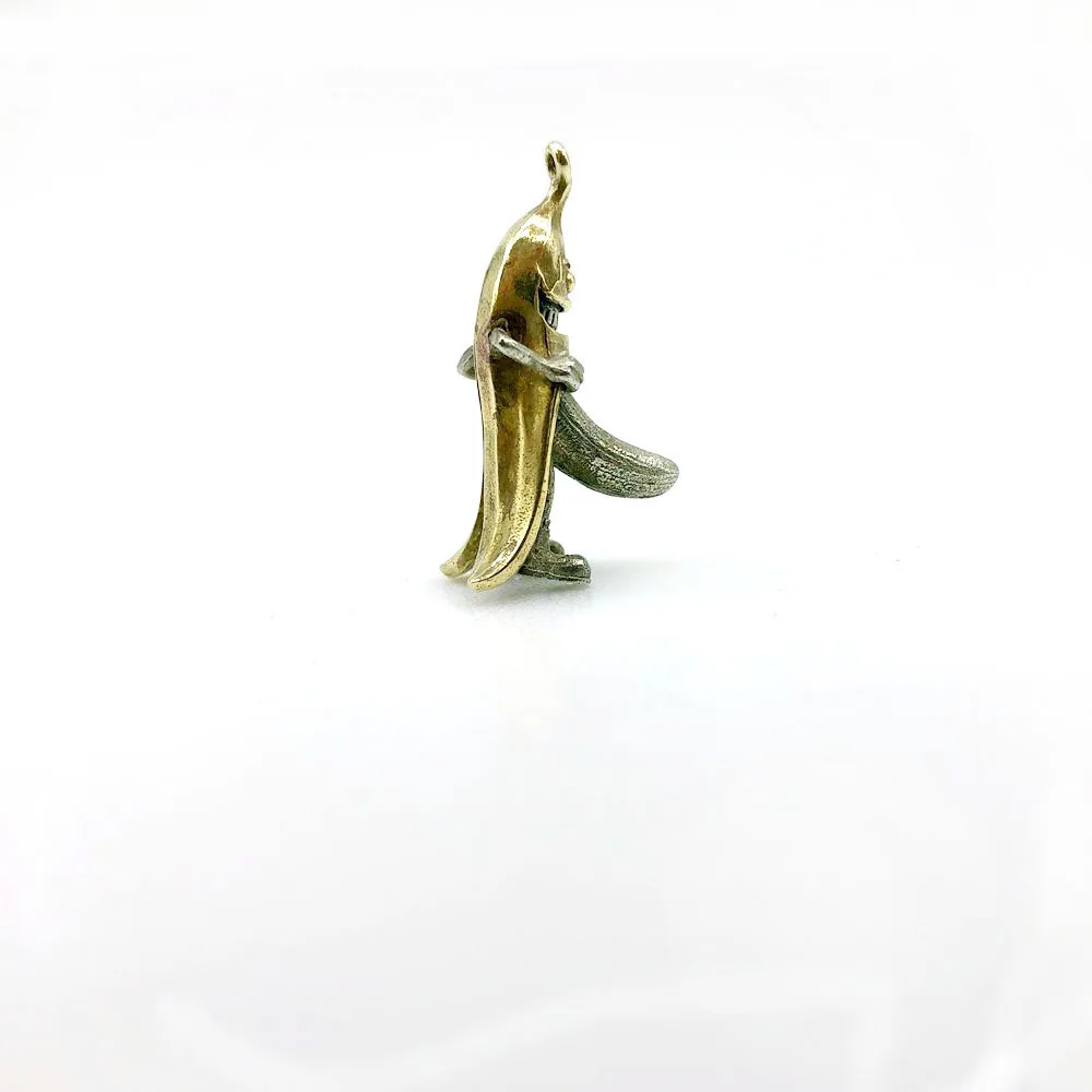 Латунный брелок для ключей EDC Маленький забавный мужской с бананом аксессуары