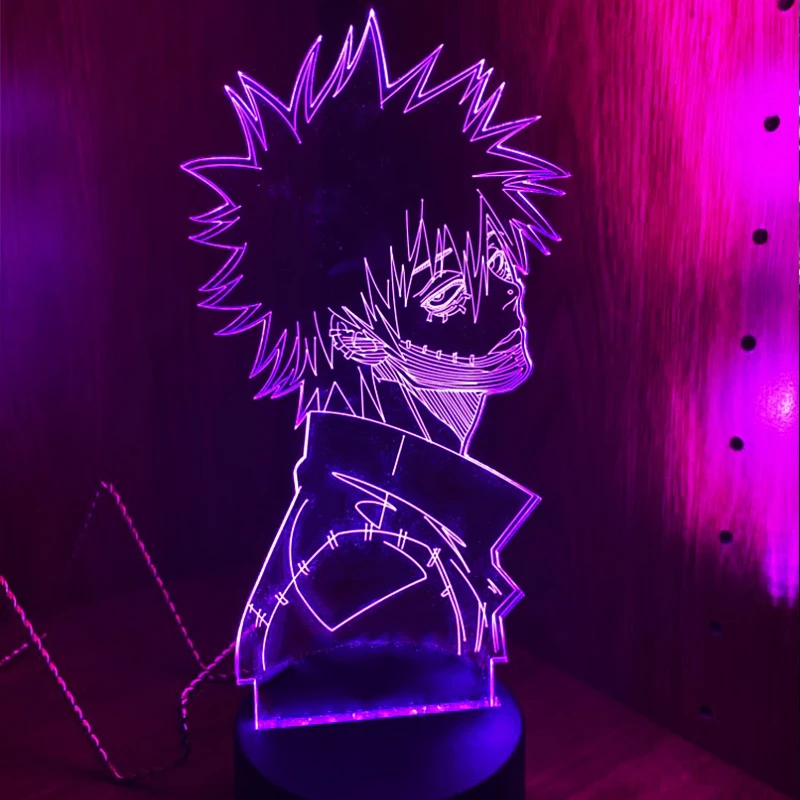 Мой герой Академия Dabi 3D лампа аниме светодиодный светильник для спальни Декор