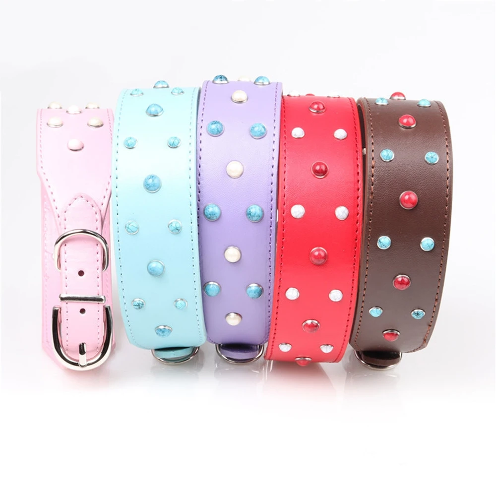 Ошейник для домашних животных с инкрустированными драгоценными камнями