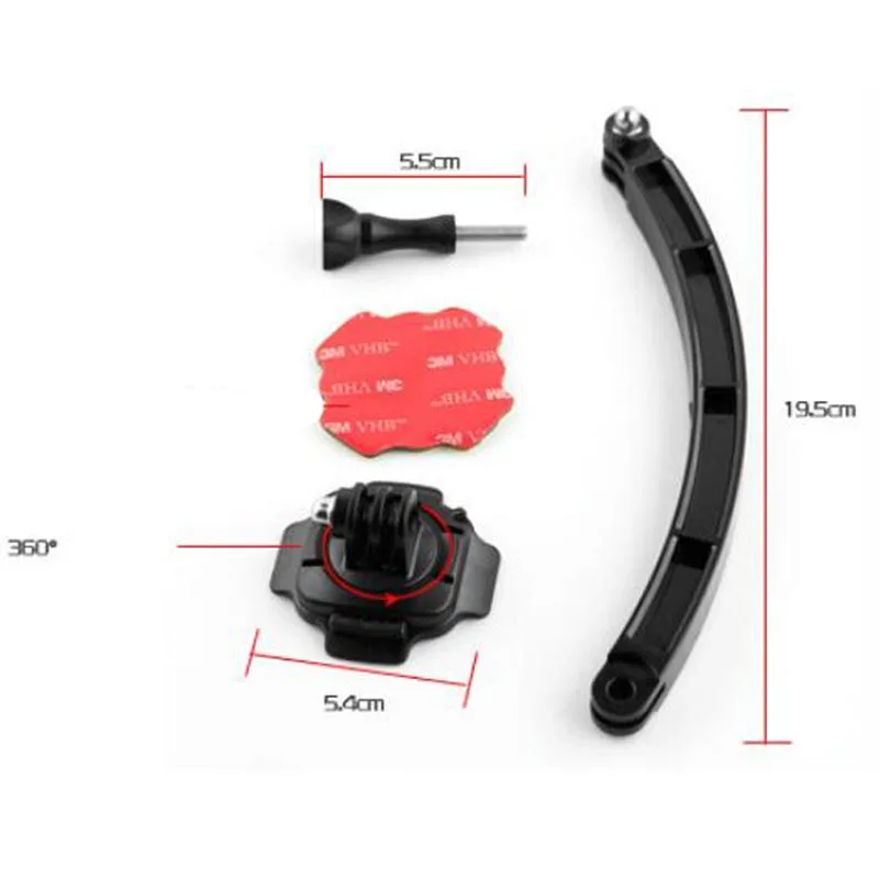 Мотоциклетный шлем сторона выстрел Комплект держатель 4s 3 + 2 sj5000 sj6000 360 градусов