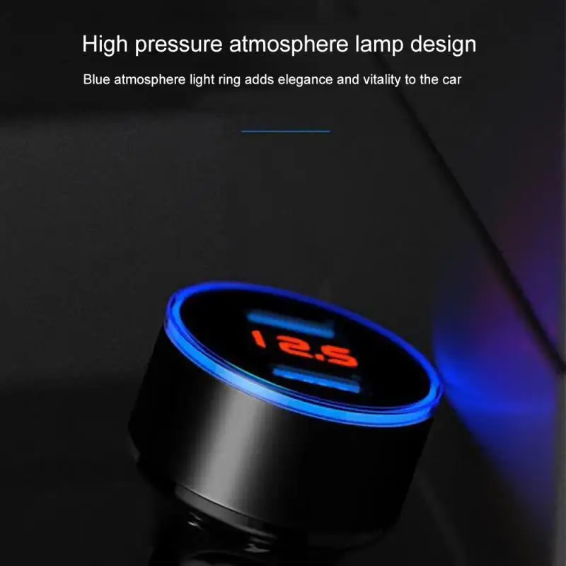 USB QC 3 0 адаптер автомобильное Зарядное устройство с двумя портами Usb цифровой