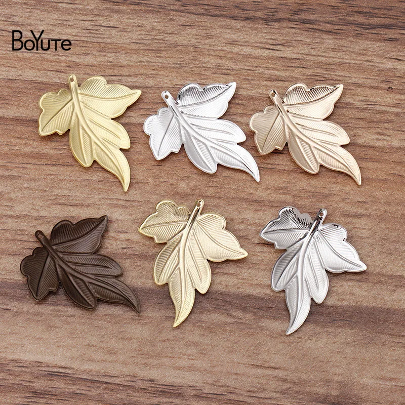 BoYuTe (50 Pieces/Lot) 35*30MM Metal Brass Maple Leaf Pendant Materials Diy Hand Made Jewelry Accessories Wholesale | Украшения и