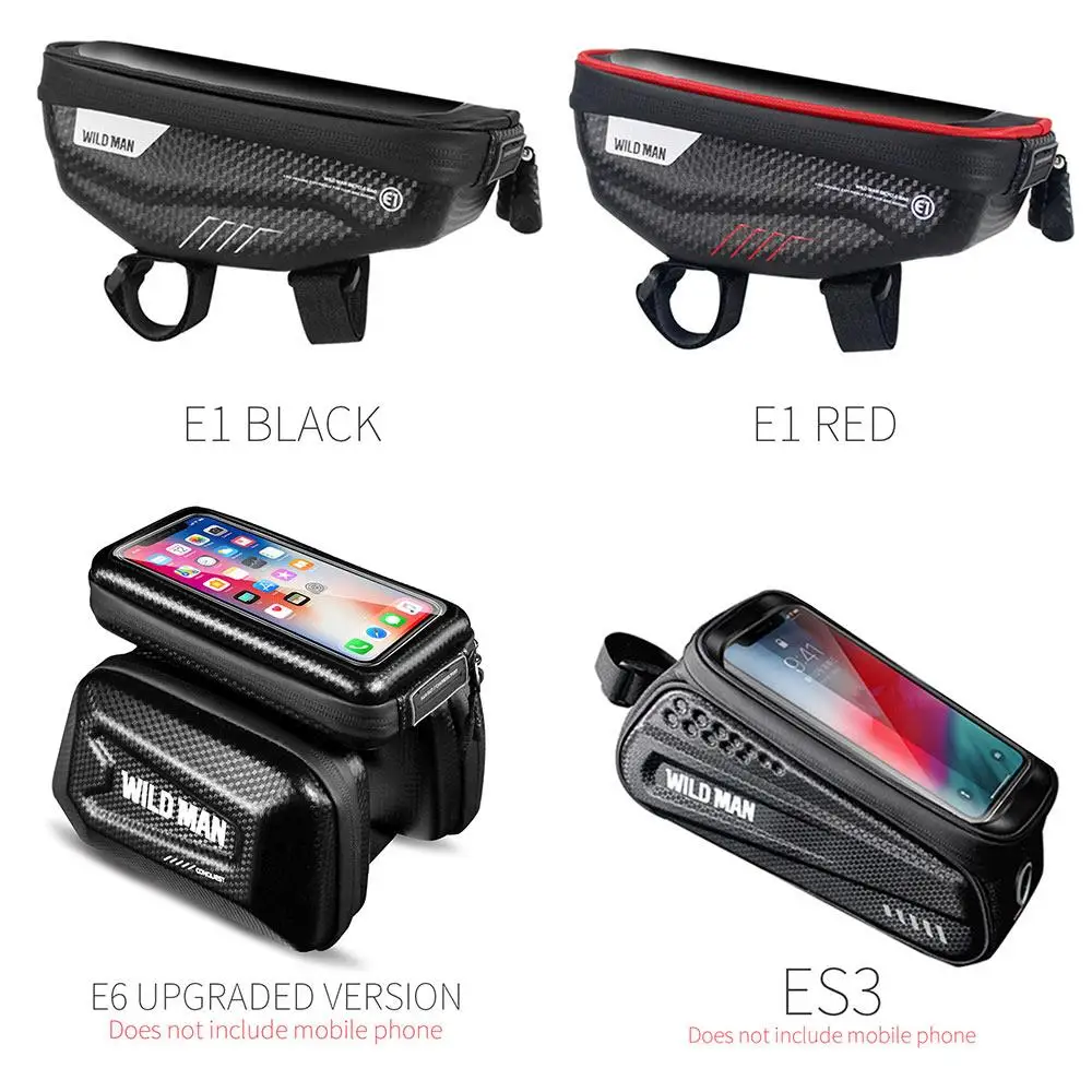 

Hot 2 Colors 4.7-6.5 Inch Cycling Top Tube Bag Bicycle Front Frame Bag Bicycle Front Tube Bag Phone Holder Pouch 2020 New