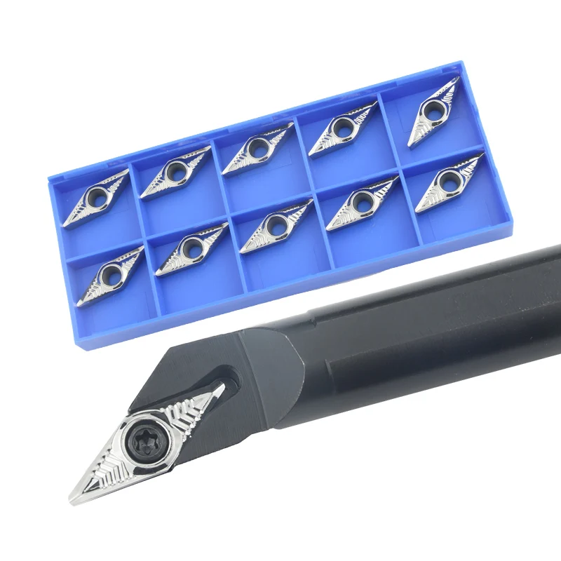 

1pc S16Q-SVXCR11 S20R-SVXCR16 Internal Turning Tool Holder VCGT/VCMT Carbide Inserts Lathe Bar CNC Cutting Tools Set