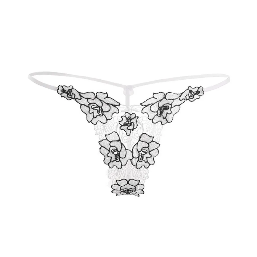 

3 Pcs/lot G String T-back Thong Panties Embroidered Rose Thong Ladies Sexy Thong Sexy Panties Seamless Thong
