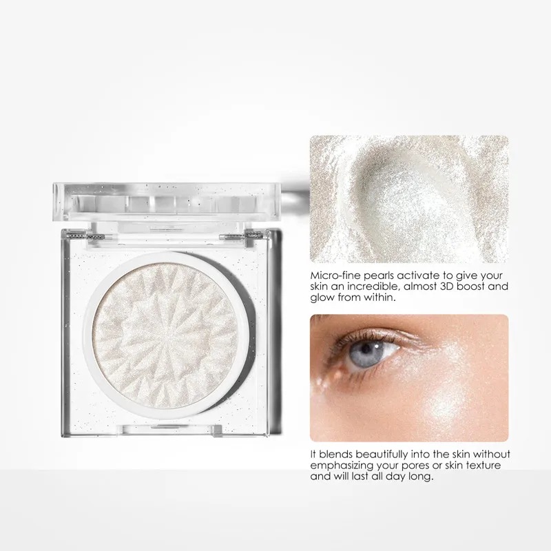 

Glitter Face Highlighter Easy to Wear Long-lasting Shiny Illuminator Smooth Powder palette