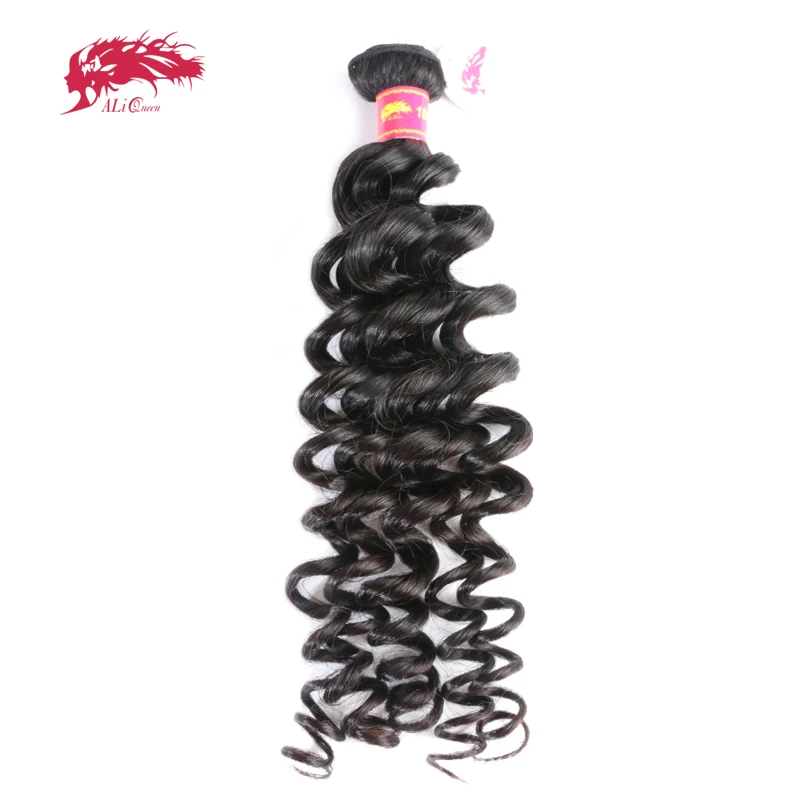 Ali queen hair Products 10A бразильские натуральные волнистые волосы, натуральный цвет, длина длиннее 3"~ 34", человеческие волосы, плетение в пучке