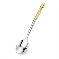 s999 sterling silver light luxury tableware children adult household coffee ice cream spoon solid pudding dessert spoon