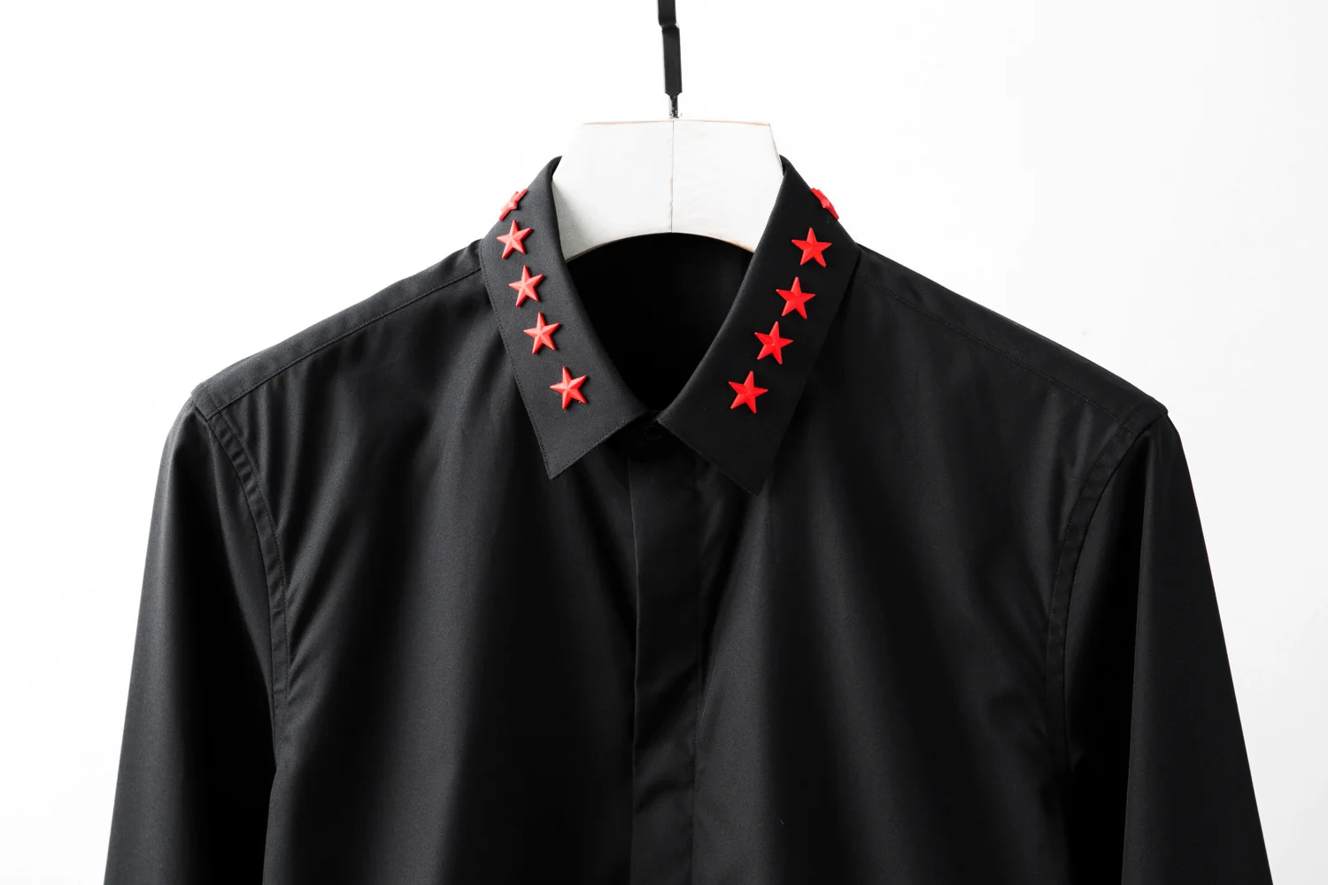 Minglu протектор для мужчин рубашка роскошный красный флаг пять с заклепками в виде